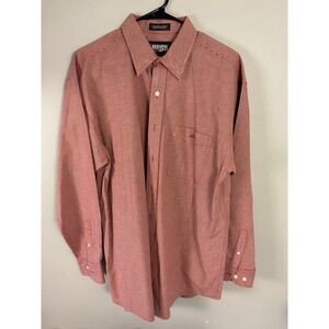 Resistol Rodeo Gear Western Shirt Mens Large Red Check Button Down